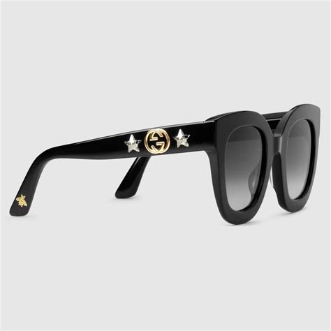 gucci square frame acetate stars|Round.